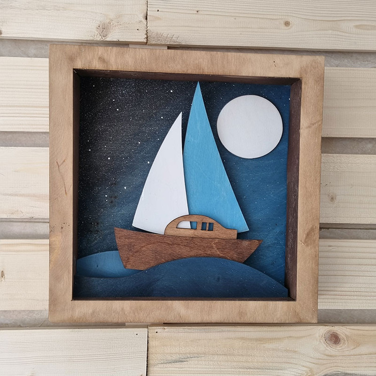 تابلو شب مهتاب اقیانوس