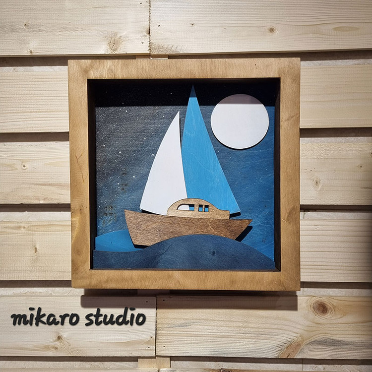 تابلو شب مهتاب اقیانوس