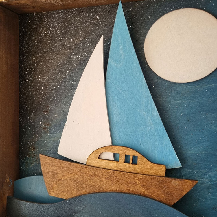 تابلو شب مهتاب اقیانوس