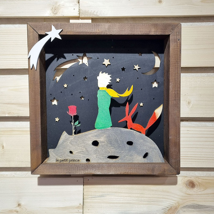 تابلو چوبی دیواری شازده کوچولو