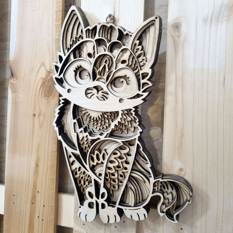 دکوری چوبی دیواری ماندالا