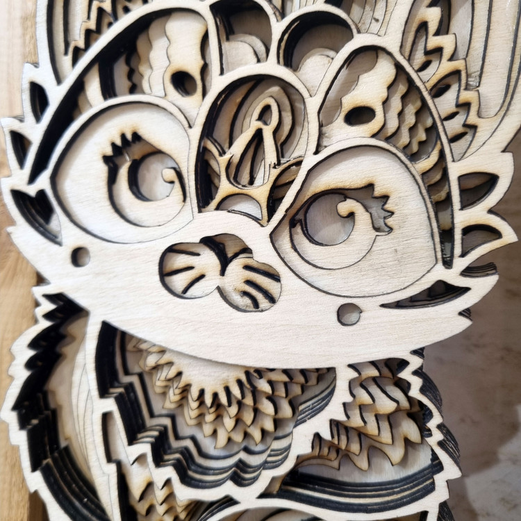 دکوری چوبی مجسمه چوبی گربه