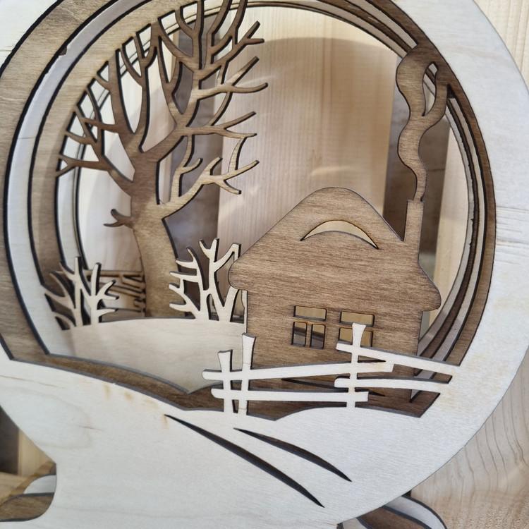 دکوری چوبی دهکده زمستانی