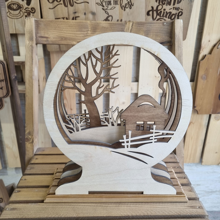 دکوری چوبی چند لایه 3 بعدی