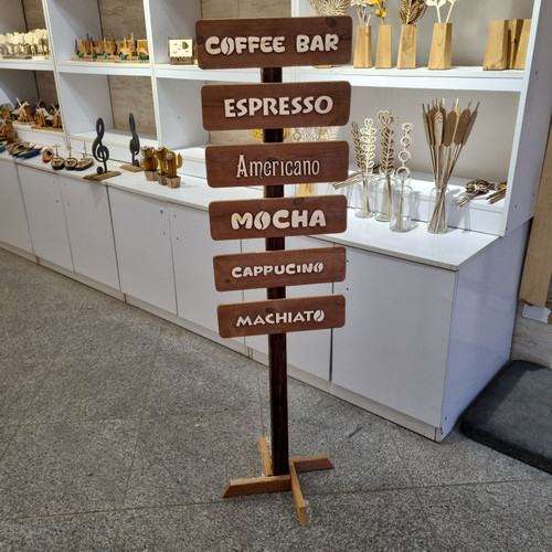 تابلو کافه ایستاده چوبی