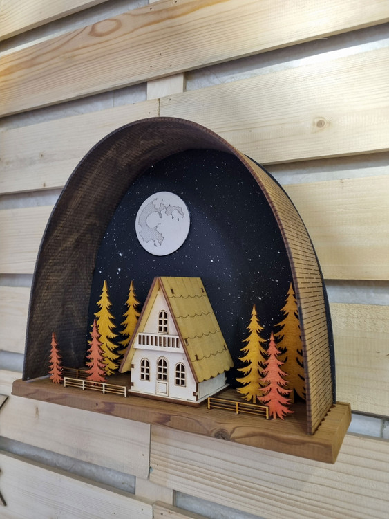 تابلو دکوراتیو کلبه سوییسی