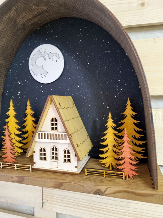 تابلو دکوراتیو کلبه سوییسی