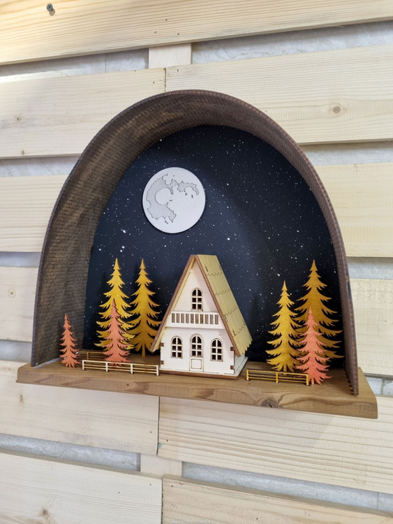 تابلو دکوراتیو کلبه سوییسی