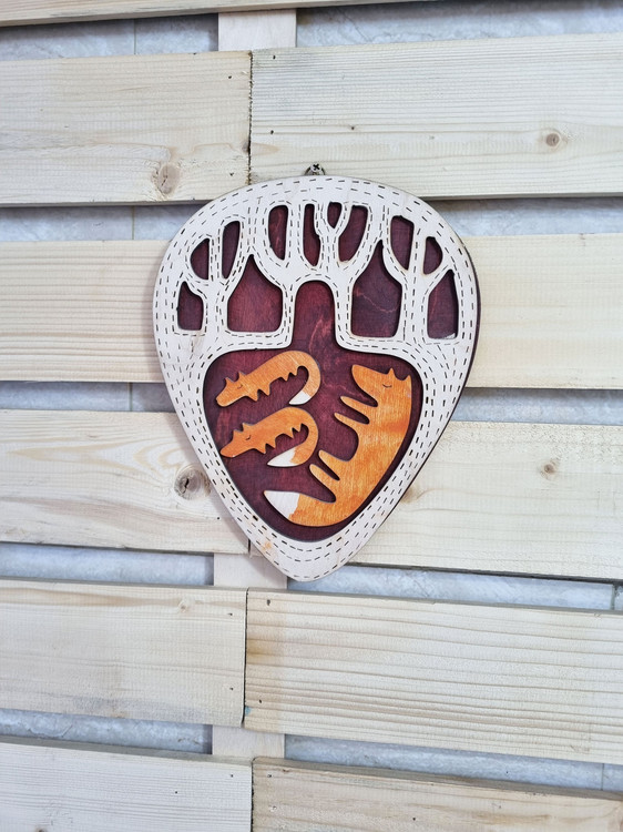 تابلو دکوراتیو مینیمال روباه