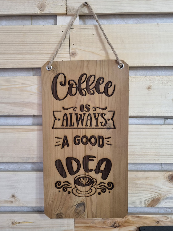 تابلو دکوری چوبی کافی شاپ