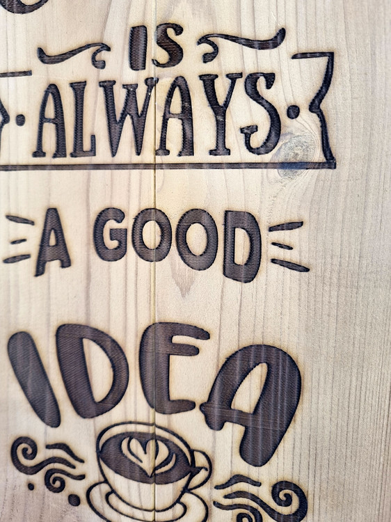 تابلو دکوری چوبی کافی شاپ