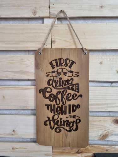 تابلو چوبی دکوری کافه