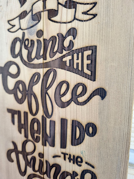 تابلو چوبی دکوری کافه