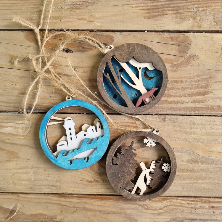 اویز دکوری چوبی