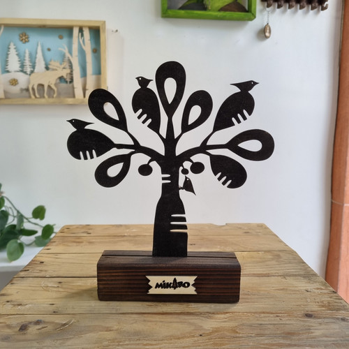 دکوری چوبی رومیزی طرح درخت