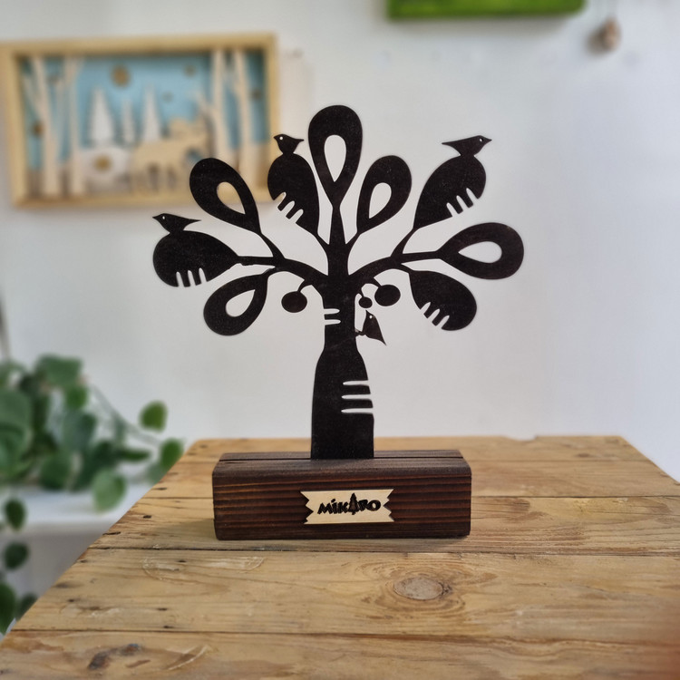 دکوری چوبی رومیزی طرح درخت