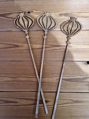 دکوری چوبی گل خشخاش