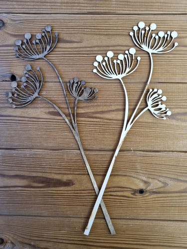 دکوری چوبی شاخه گل چتری