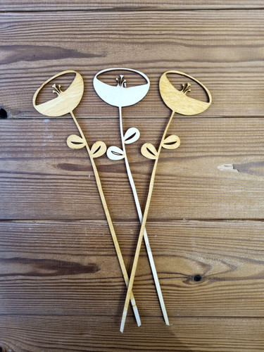 دکوری چوبی شاخه گل کاسه ای