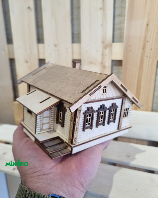 دکوری چوبی ماکت کلبه ویلایی