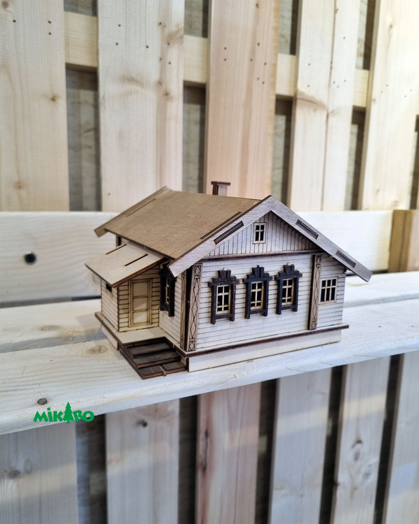 دکوری چوبی ماکت کلبه ویلایی